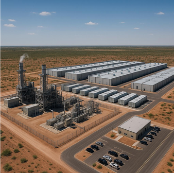 Artist rendering of the FO Permian Partners data center campus